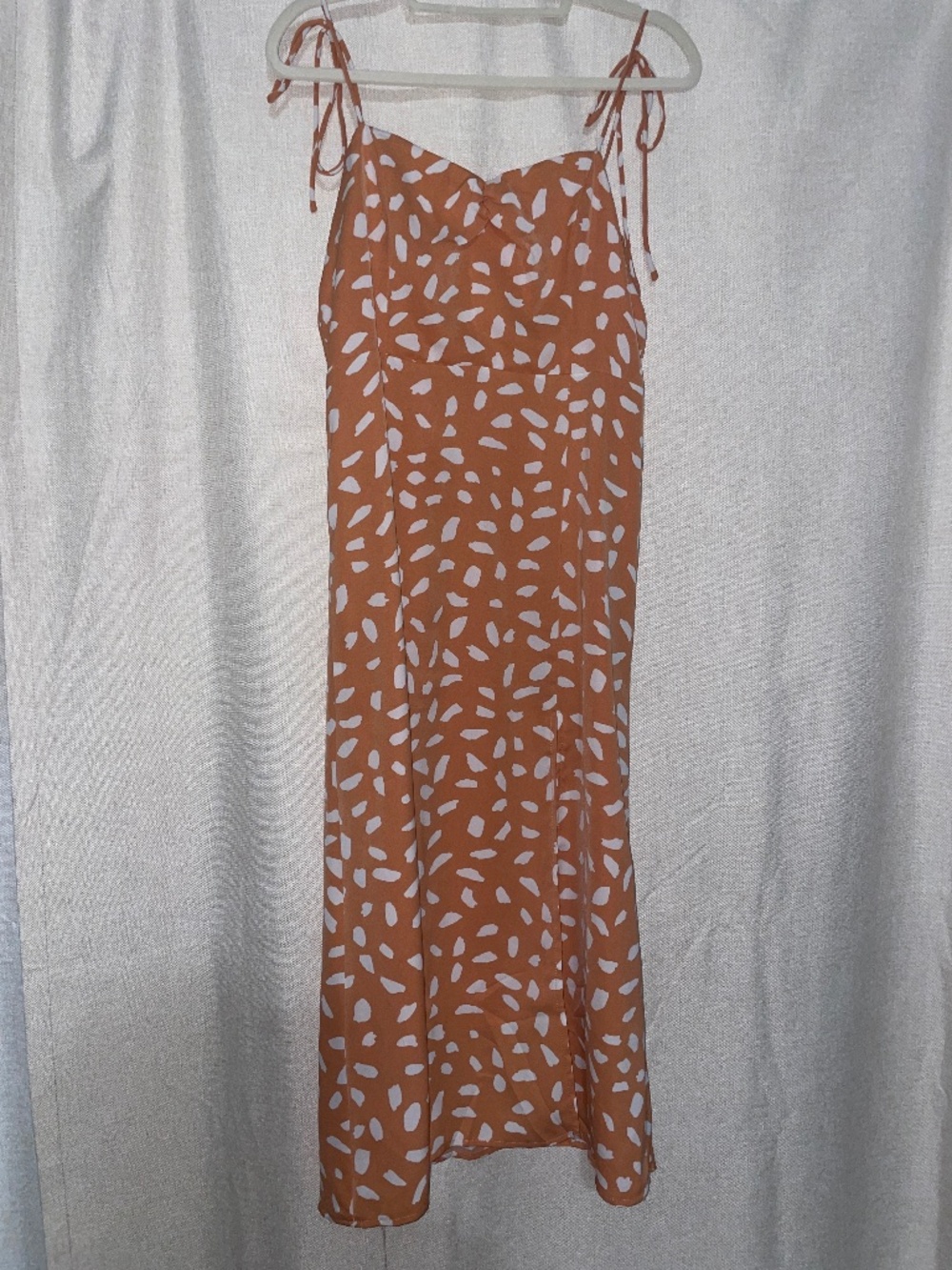 Lulus burnt orange midi dress